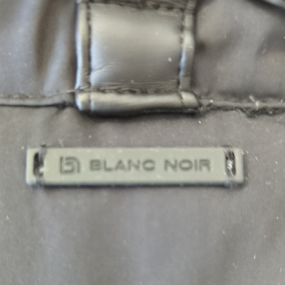 Blanc Noir Moto Aviator Black Puffer Jacket with Cream Faux Fur - Picture 4 of 13